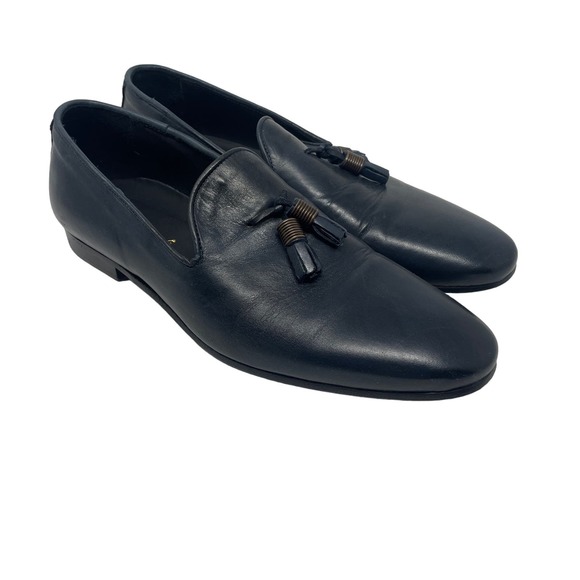 Luca di Napoli Size 42 Navy Blue Tassel Loafers Never Worn US size 9 - Picture 1 of 7